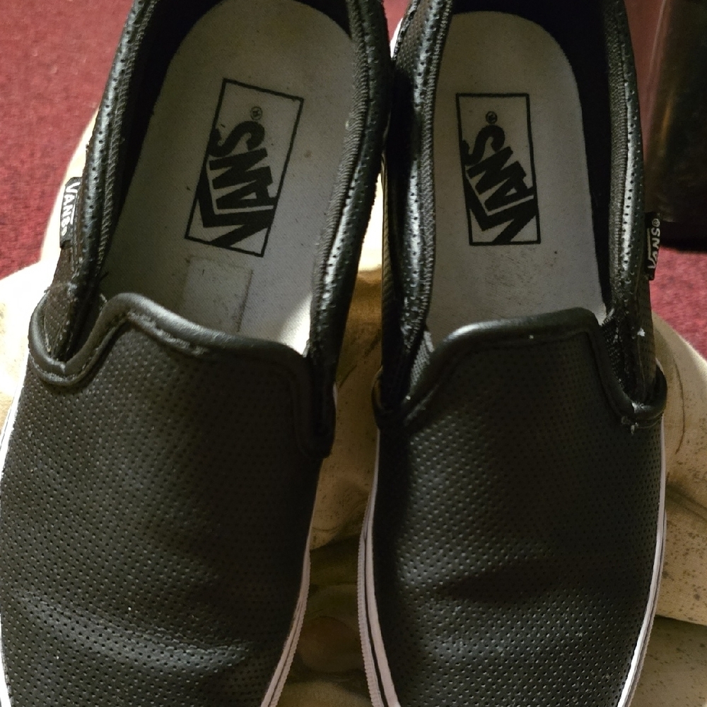 Vans Perforated Black Slip-On Sneakers